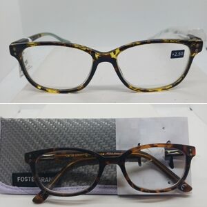 NWT 2 PAIR +2.50 READING GLASSES BY FOSTER GRANT AND PEEPERS